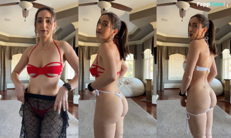 Christina Khalil Red vs White Bikini Video Leaked